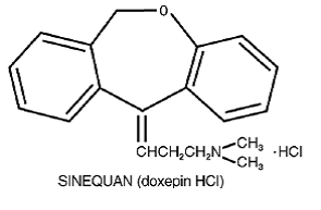 SINEQUAN® (doxepin HCl) Structural Formula Illustration