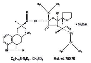 SnapTabs® (bromocriptine mesylate) Structural Formula Illustration